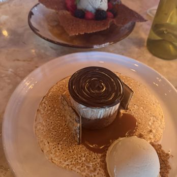The Oyster Loft - Peanut butter chocolate tower and caramel basket - Seafood Near Me - Pismo Beach, California The Oyster Loft - Peanut butter chocolate tower and caramel basket - Seafood Near Me - Pismo Beach, California