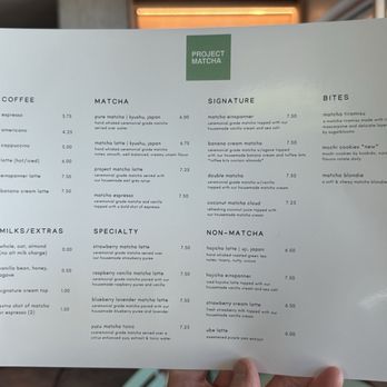 Project Matcha - Menu as of August 2025 - Beverage Store Near Me - Portland, Oregon Project Matcha - Menu as of August 2025 - Beverage Store Near Me - Portland, Oregon