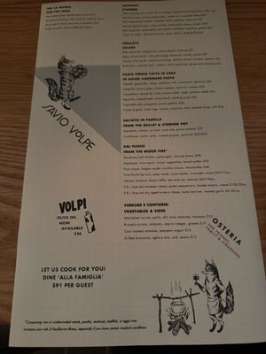 Menu photo 1 Osteria Savio Volpe Vancouver, BC