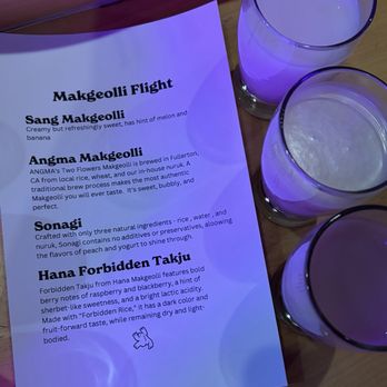Jilli - Makgeolli Flight - Korean Near Me - Los Angeles, California