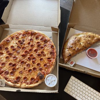 Upper East Slice - 18" Pepperoni and a Calzone - Pizza Near Me - Temecula, California Upper East Slice - 18" Pepperoni and a Calzone - Pizza Near Me - Temecula, California