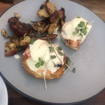 Clear Sky Cafe - Lobster Benedict with roasted potatoes. Delicious - New American Near Me - Clearwater, Florida Clear Sky Cafe - Lobster Benedict with roasted potatoes. Delicious - New American Near Me - Clearwater, Florida