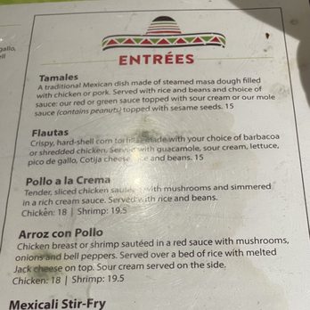 Mexicali Cantina Grill - Holden - This looks like mold. - Mexican Near Me - Holden, Massachusetts