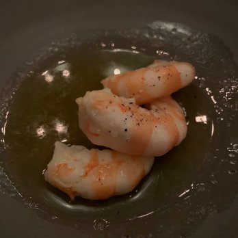 Coquette - blind tasting - shrimp poached in olive oil - New American Near Me - New Orleans, Louisiana