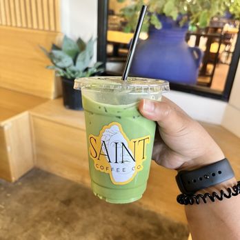 Saint Coffee - Matcha latte - Coffee & Tea Near Me - Fresno, California Saint Coffee - Matcha latte - Coffee & Tea Near Me - Fresno, California