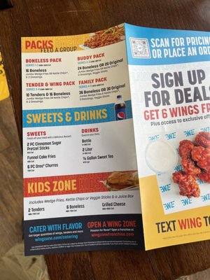 Menu photo 2 Wing Zone Louisville, KY