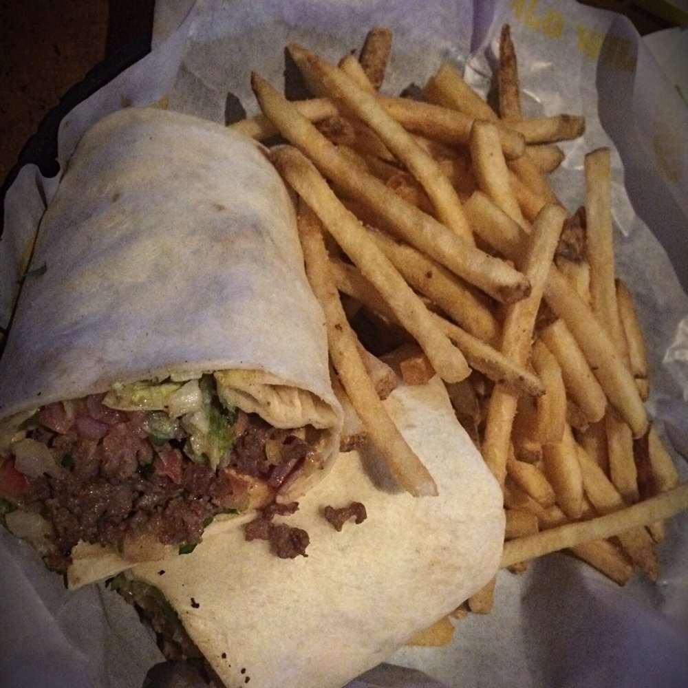 Pepper Jack Steak Wrap: Large flour tortilla loaded with prime rib, pepper jack cheese, fresh lettuce, pico de gallo and southwestern ranch. Pepper Jack Steak Wrap: Large flour tortilla loaded with prime rib, pepper jack cheese, fresh lettuce, pico de gallo and southwestern ranch.
