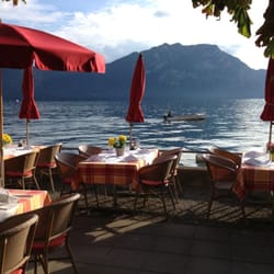 SeeHotel Gotthard - Patio at the lake