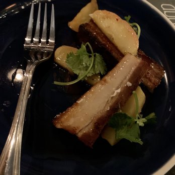 Aba - Crispy Pork Belly* - Mediterranean Near Me - Austin, Texas