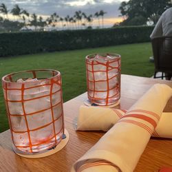 Nui Italian - Cute drink glasses and the amazing view