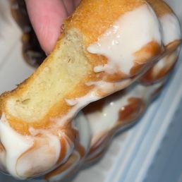 Guava cheesecake bite shot.
