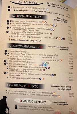 Menu photo 1 Serrano Astorga, LE