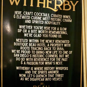 Witherby - New American Near Me - San Diego, California