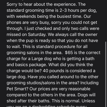 Fuzzybutz - Screenshot of email showing how defensive they were - Pet Groomers Near Me - Hoboken, New Jersey Fuzzybutz - Screenshot of email showing how defensive they were - Pet Groomers Near Me - Hoboken, New Jersey