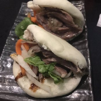 DB Grill - These duck bao buns were delicious!  The buns perfectly doughy and soft, with tasty duck! - New American Near Me - Kapolei, Hawaii
