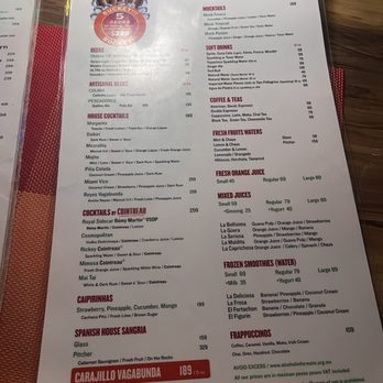 La Vagabunda - Menu - Mexican Near Me - Playa del Carmen, ROO