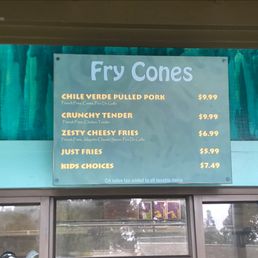 Menu with prices