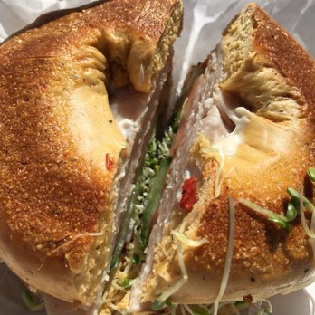 House of Bagels - Turkey on sun dried tomato. - Bagels Near Me - Concord, California House of Bagels - Turkey on sun dried tomato. - Bagels Near Me - Concord, California
