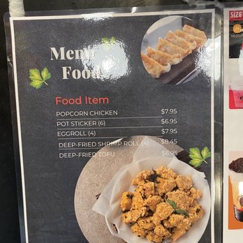 Kung Fu Tea - Food menu - Bubble Tea Near Me - Tracy, California