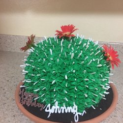 Delights By Debbie - Cactus cake with Oreo dirt and white chocolate spikes.