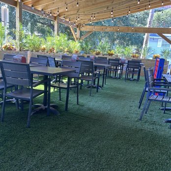 Fatboys - Destin - Seating directly to the left. Deck is huge and has one of those stand up play games for the kiddos. - Burgers Near Me - Destin, Florida Fatboys - Destin - Seating directly to the left. Deck is huge and has one of those stand up play games for the kiddos. - Burgers Near Me - Destin, Florida