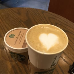 When their is no line some of the baristas will take a moment to add a bit of art.  This bit of love from Shannon Stibbards!