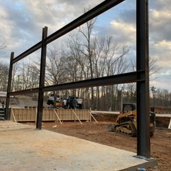 Hymark Fabrication - Frame work done to support huge heavy sliding doors to allow wide open access on second floor of home