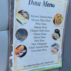 GaRuDa Food Catering - Unlimited dosa menu made at your place