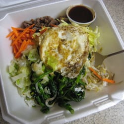Hauula BBQ - Bibimbap with egg cooked well-done