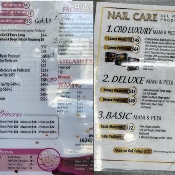 Aria Nails Spa - WOW look at the increase in the prices from ONLY 1 year ago! - Nail Salons Near Me - Sierra Madre, California