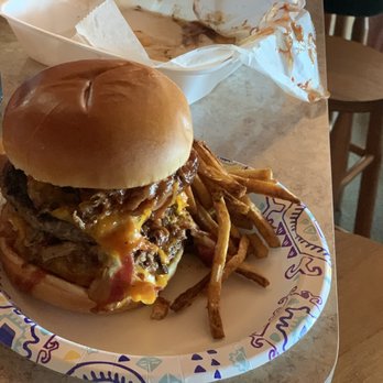 Two Roads Tavern - Boss hog burger (we did take out due to covid) - Seafood Near Me - Kitty Hawk, North Carolina Two Roads Tavern - Boss hog burger (we did take out due to covid) - Seafood Near Me - Kitty Hawk, North Carolina
