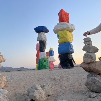 Seven Magic Mountains - Stacking rocks. - Public Art Near Me - Las Vegas, Nevada