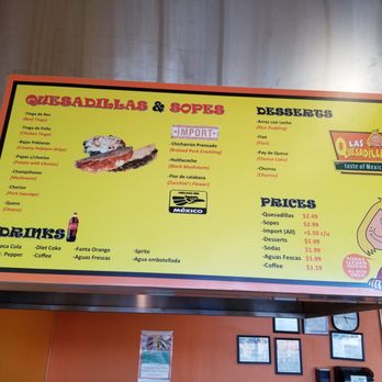 Las Quesadillas - The menu - Mexican Near Me - Houston, Texas