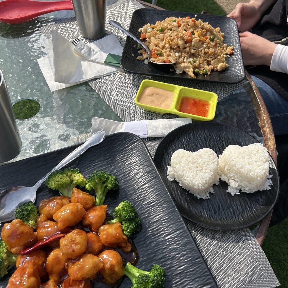 Orange chicken  White rice Chicken fried rice