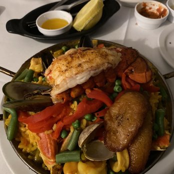 Coco Palm Restaurant - Paella Valenciana. Looks super good but tasted very basic. - Cuban Near Me - Pomona, California