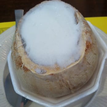 Mandalay Restaurant & Cafe - Coconut ice cream in a half coconut - Burmese Near Me - Silver Spring, Maryland