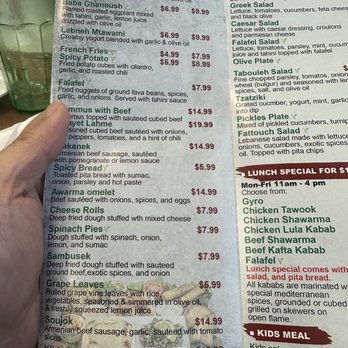 Kabab El Basha - Menu - Mediterranean Near Me - Corona , California