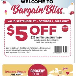 Grocery Outlet - Give 'em a try- or save $ when you're planning to shop. You'll be a believer!