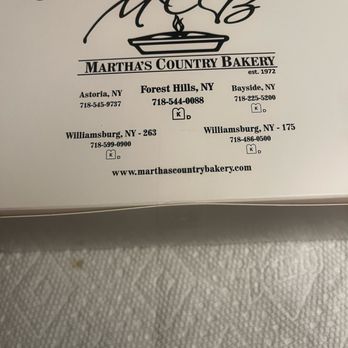 Martha's Country Bakery - The box directions for locations - Bakeries Near Me - Astoria, New York Martha's Country Bakery - The box directions for locations - Bakeries Near Me - Astoria, New York