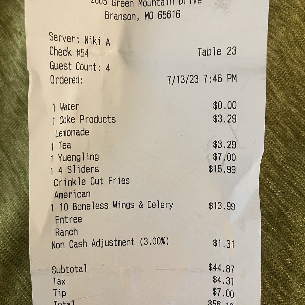 Scooter's Sports Grill - Still paid full price for horrible food and warm beer. Over priced junk food. - American Near Me - Branson, Missouri