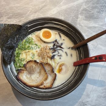 O Ku Sushi & Ramen - Tonkotusu Ramen with extra egg - Sushi Bars Near Me - Roy, Utah O Ku Sushi & Ramen - Tonkotusu Ramen with extra egg - Sushi Bars Near Me - Roy, Utah