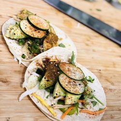 Los Conejos - Rabbit food tacos (vegetarian)