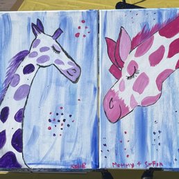 Giraffe paintings Giraffe paintings