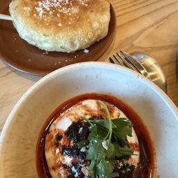 Scallion fried bread and fresh ricotta