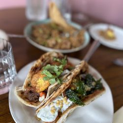 Cobi's - Roti Wraps - Rendang Roti Wrap  (left) & Mister Dal Roti Wrap (right)