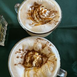 The top on is cinnamon pecan and the bottom one is the Noel which is also a seasonal drink at golden leaves!