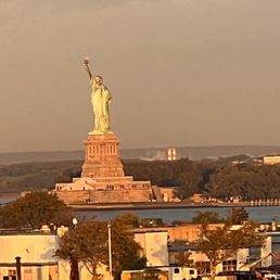 View of Statue of Liberty as we docked in New York. View of Statue of Liberty as we docked in New York.
