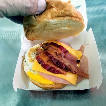 Jack in the Box - Inside of the Supreme Croissant Sandwich. - Burgers Near Me - Honolulu, Hawaii