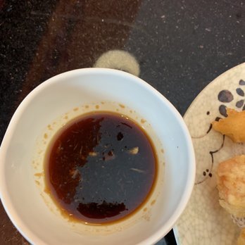 Sakana Sushi Bar & Grill - The sauce with the tempura shrimp and veggies - Sushi Bars Near Me - Moore, Oklahoma