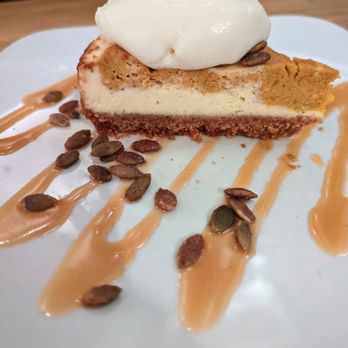 Jack Allen's Kitchen - Goat cheese cake with spiced butternut squash and vanilla bean fresh whipped crm. (Mimics a pumpkin cheesecake) - Southern Near Me - Round Rock, Texas